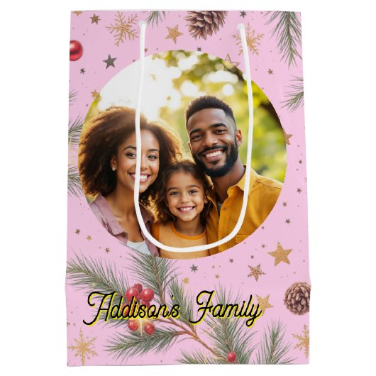 Golden Pine Frame Medium Cadeauzakje (Achterkant)