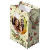 Golden Pine Frame Medium Cadeauzakje (Voorkant Gekanteld)