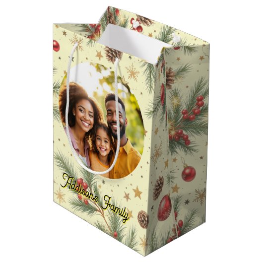 Golden Pine Frame Medium Cadeauzakje (Achterkant Gekanteld)