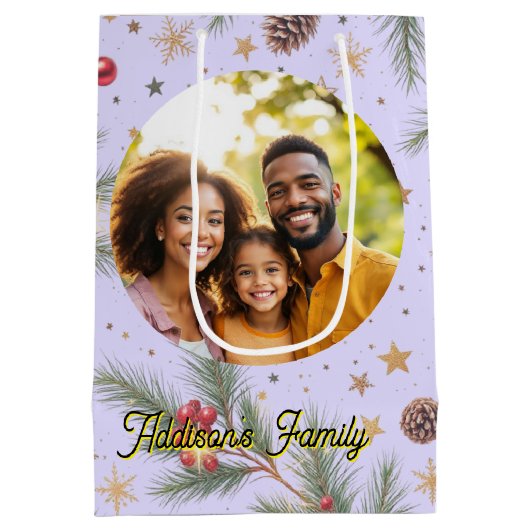 Golden Pine Frame Medium Cadeauzakje (Achterkant)