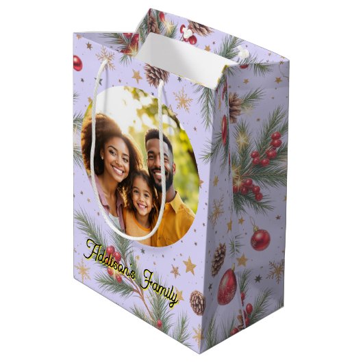 Golden Pine Frame Medium Cadeauzakje (Achterkant Gekanteld)