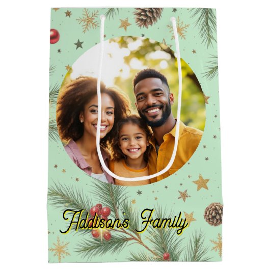 Golden Pine Frame Medium Cadeauzakje (Achterkant)