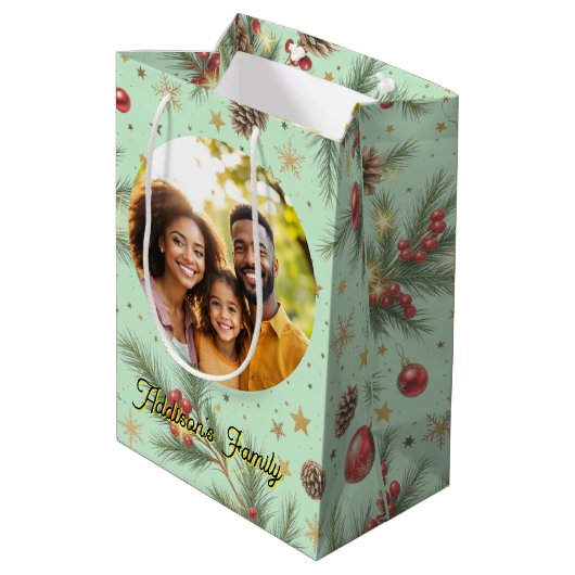 Golden Pine Frame Medium Cadeauzakje (Achterkant Gekanteld)