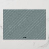 Golden Pine | Kerstfoto van Elegant Folie Feestdagenkaart (Achterkant)