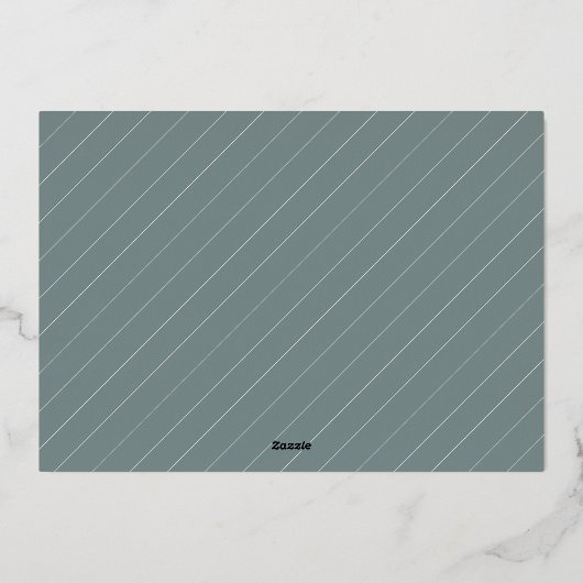 Golden Pine | Kerstfoto van Elegant Folie Feestdagenkaart (Achterkant)