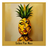 Golden Pine Muse - Glanzend Poster (Voorkant)