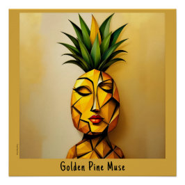 Golden Pine Muse - Glanzend Poster