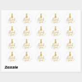 Golden Pineapple Bedankt Ronde Sticker (Vel)