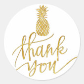 Golden Pineapple Bedankt Ronde Sticker