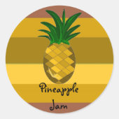Golden Pineapple Jam Ronde Sticker (Voorkant)