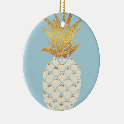 Golden Pineapple Keramisch Ornament (Rechts)