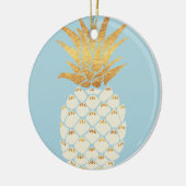 Golden Pineapple Keramisch Ornament (Links)