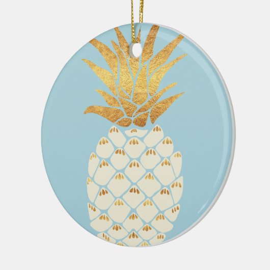 Golden Pineapple Keramisch Ornament (Links)