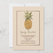 Golden Pineapple Open House Invitation Kaart (Voorkant)