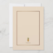 Golden Pineapple Open House Invitation Kaart (Achterkant)