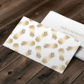 Golden Pineapple Pattern Event Planning Visitekaartje