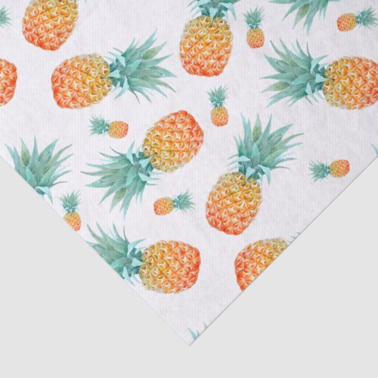 Golden Pineapple Pattern | Tropische vruchten Tissuepapier (Detail)