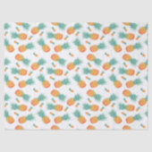 Golden Pineapple Pattern | Tropische vruchten Tissuepapier (Voorkant)