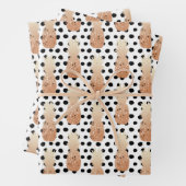 Golden Pineapples Pattern Tropical Inpakpapier Vel (In situ)