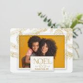 Golden Pines noel Botanische Foto Feestdagenkaart (Staand voorkant)