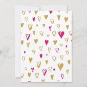 Golden Pink Hearts vrijgezellenfeest Kaart (Achterkant)