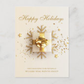 Golden Pink-kerstversiering Corporate Greeting Briefkaart (Voorkant)