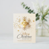 Golden Pink-kerstversiering Corporate Greeting Feestdagenkaart (Staand voorkant)