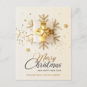 Golden Pink-kerstversiering Corporate Greeting Feestdagenkaart