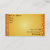 Golden Pistool Visitekaartje (Achterkant)