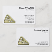 Golden Pizza Symbol Visitekaartje (Voorkant / Achterkant)