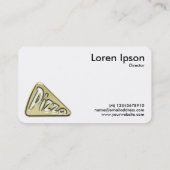 Golden Pizza Symbol Visitekaartje (Achterkant)