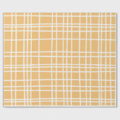 Golden Plaid Harmony Cadeaupapier (Vlak)