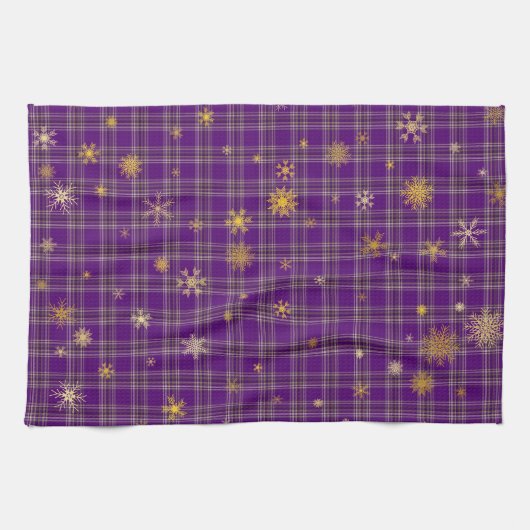 Golden Plaid Noel Theedoek (Horizontaal)