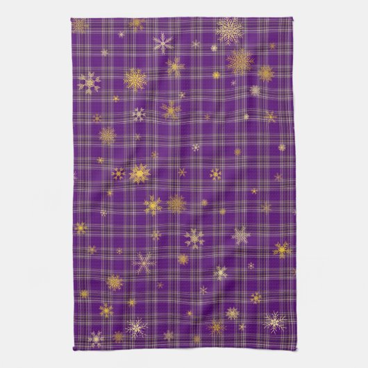 Golden Plaid Noel Theedoek (Verticaal)