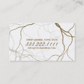 Golden Plant Roots Wimper Make-up Witte Kaart Visitekaartje (Achterkant)