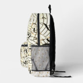 Golden Plectron – Stijlvol design voor muziekliefh Bedrukte Rugzak (Rechts)