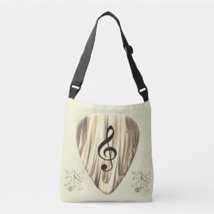 Golden Plectron – Stijlvol design voor muziekliefh Crossbody Tas