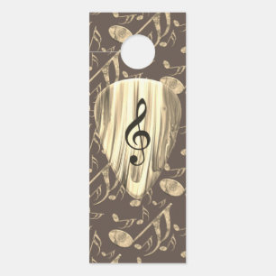 Golden Plectron – Stijlvol design voor muziekliefh Deurhanger