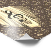 Golden Plectron – Stijlvol design voor muziekliefh Foto Afdruk (Hoek)