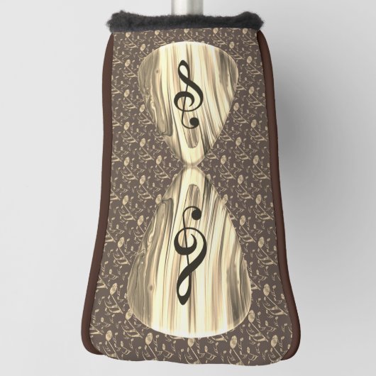 Golden Plectron – Stijlvol design voor muziekliefh Golfheadcover (Draai 90)
