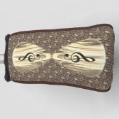Golden Plectron – Stijlvol design voor muziekliefh Golfheadcover (Voorkant)