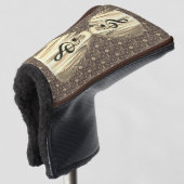 Golden Plectron – Stijlvol design voor muziekliefh Golfheadcover (3/4 voorkant)