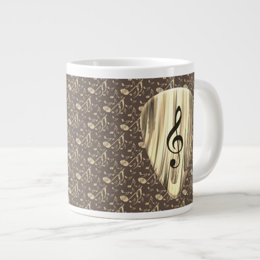 Golden Plectron – Stijlvol design voor muziekliefh Grote Koffiekop (Voorkant rechts)