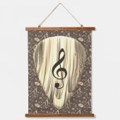 Golden Plectron – Stijlvol design voor muziekliefh Hangend Wandkleed (Voorkant)