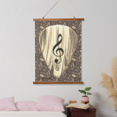 Golden Plectron – Stijlvol design voor muziekliefh Hangend Wandkleed (Slaapkamer)