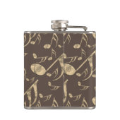 Golden Plectron – Stijlvol design voor muziekliefh Heupfles (Achterkant)