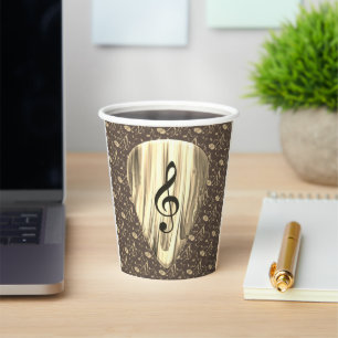 Golden Plectron – Stijlvol design voor muziekliefh Papieren Bekers