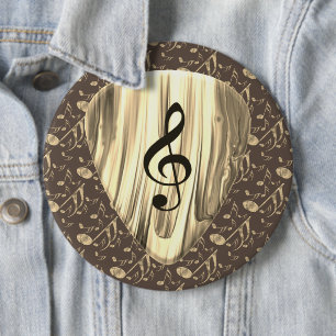 Golden Plectron – Stijlvol design voor muziekliefh Ronde Button 6,0 Cm