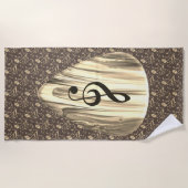 Golden Plectron – Stijlvol design voor muziekliefh Strandlaken (Voorkant)