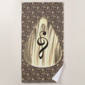 Golden Plectron – Stijlvol design voor muziekliefh Strandlaken (Voorkant)